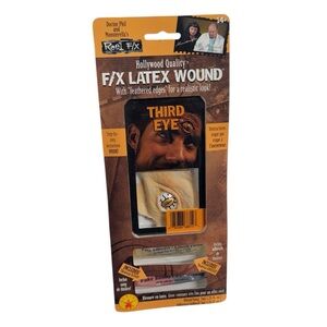Rubie’s third eye f/x latex wound with adhesive materials, new in packaging!